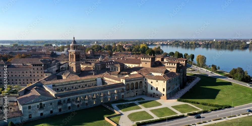 Fototapeta premium Aerial view of Mantova (Mantua), Italy