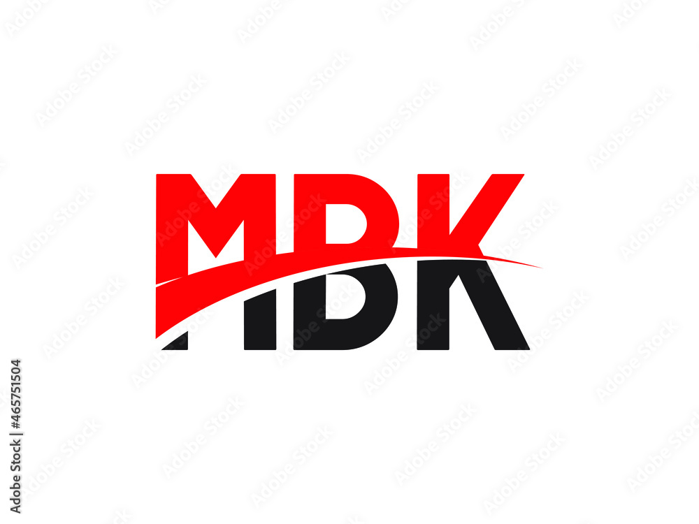 MBK Letter Initial Logo Design Vector Illustration