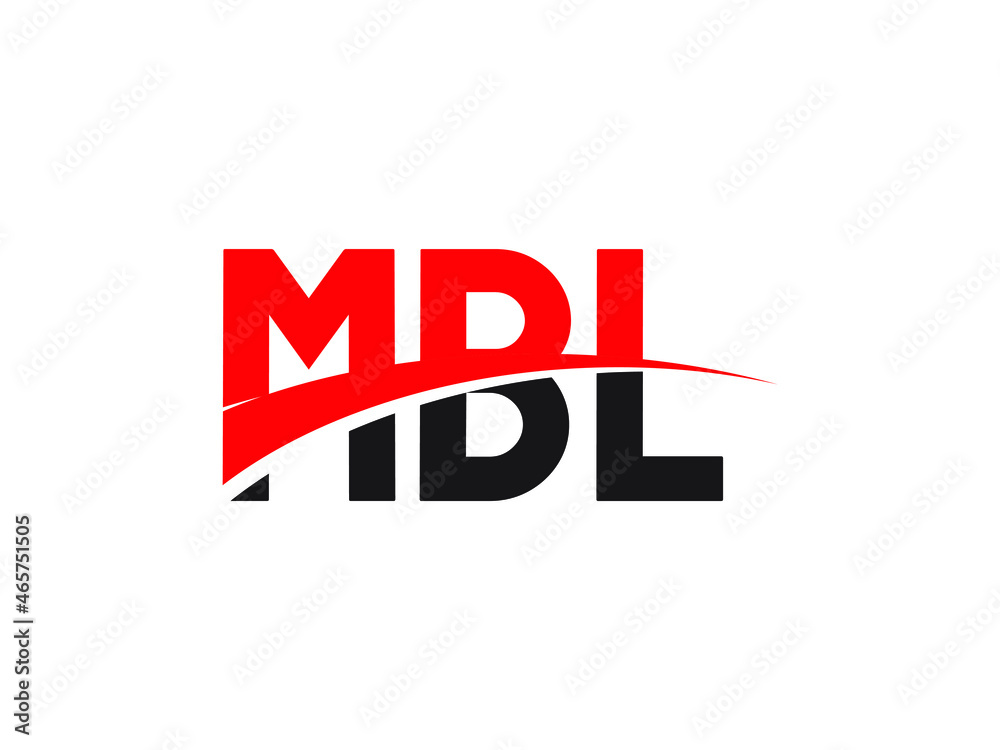 MBL Letter Initial Logo Design Vector Illustration