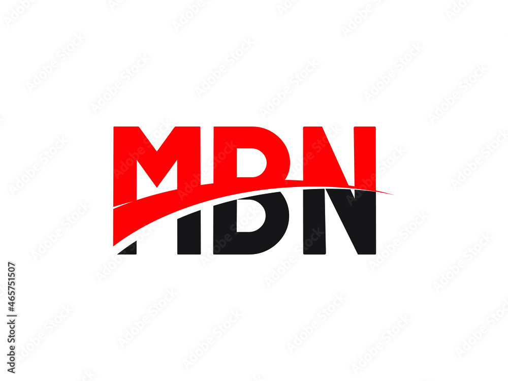 MBN Letter Initial Logo Design Vector Illustration