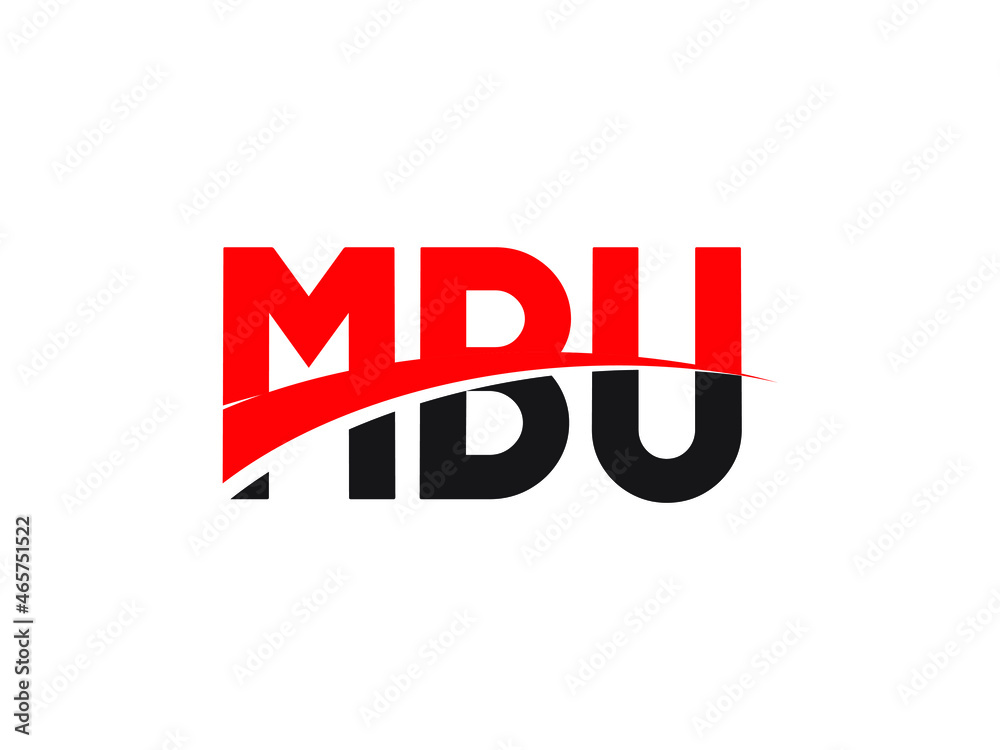 MBU Letter Initial Logo Design Vector Illustration MBU Letter Initial Logo Design Vector Illustration