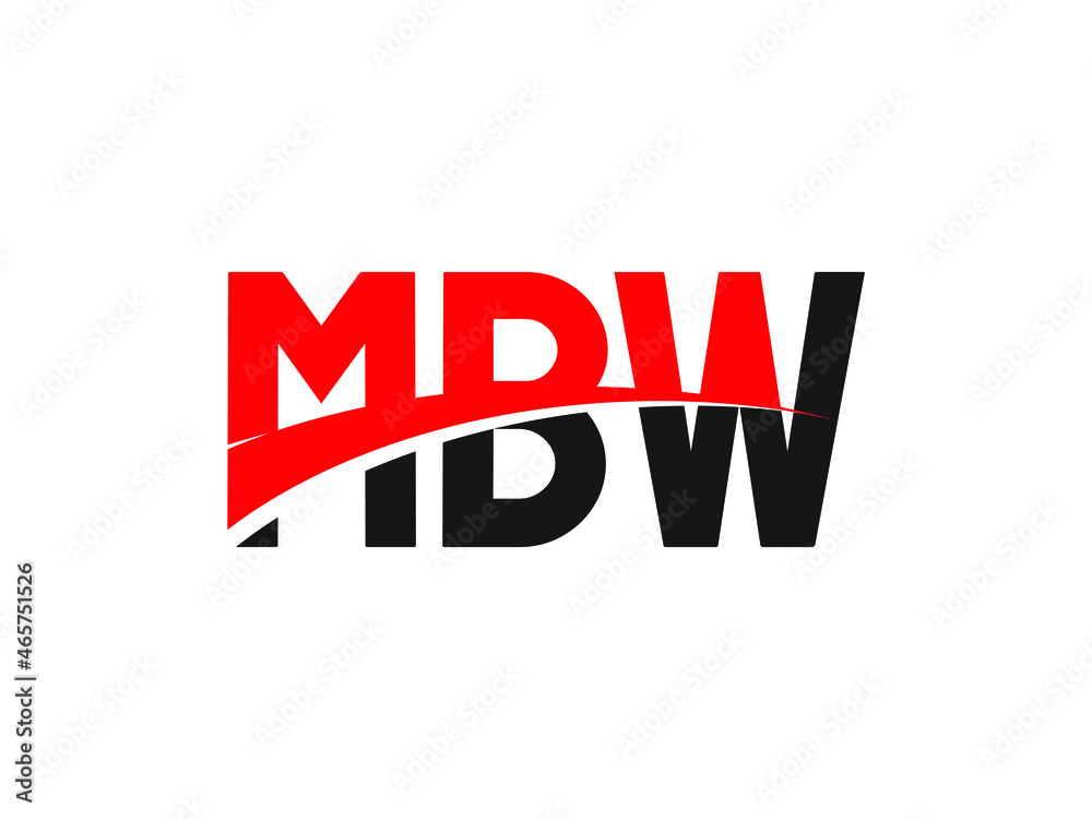 MBW Letter Initial Logo Design Vector Illustration
