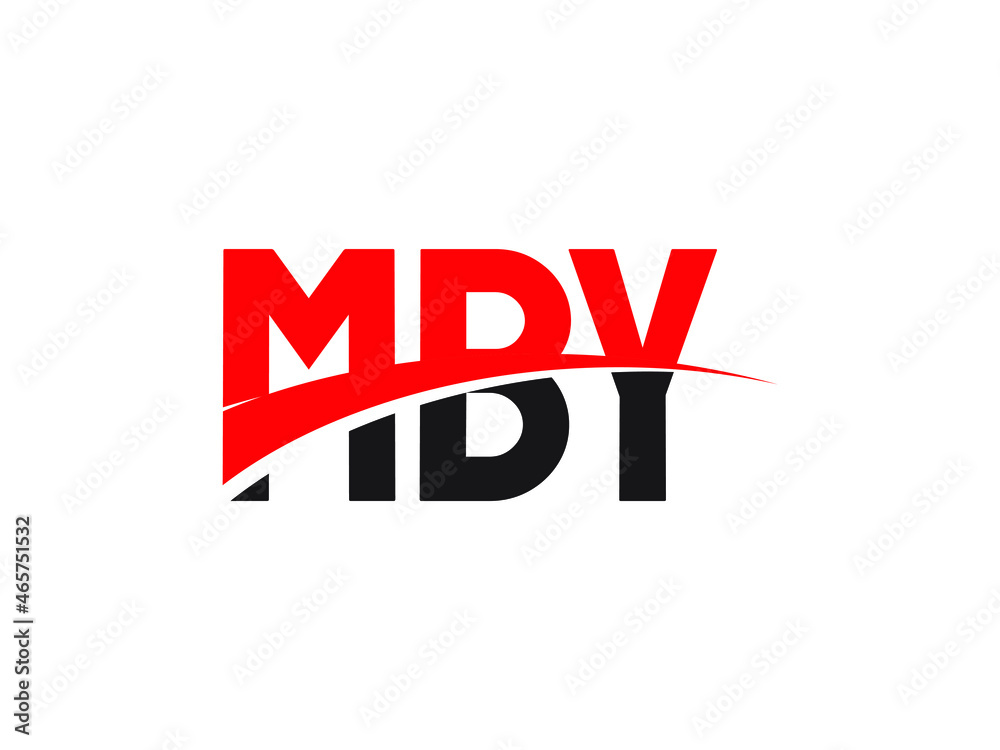 MBY Letter Initial Logo Design Vector Illustration