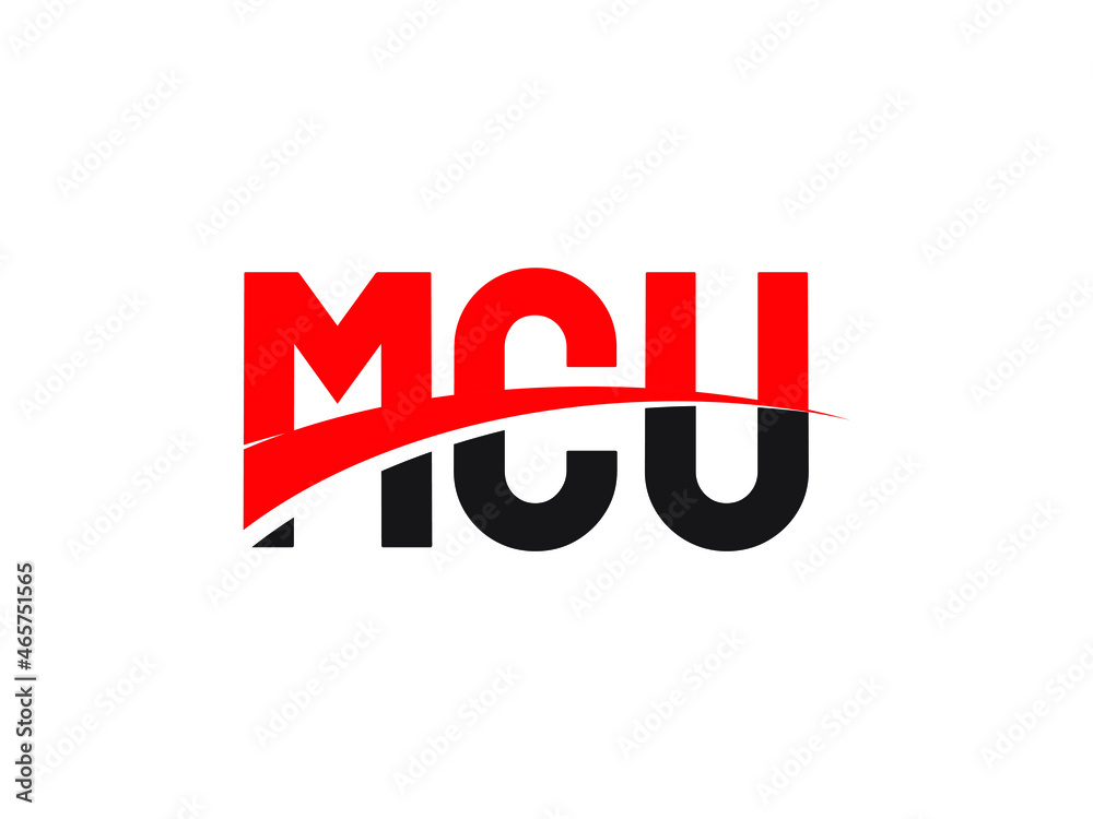MCU Letter Initial Logo Design Vector Illustration