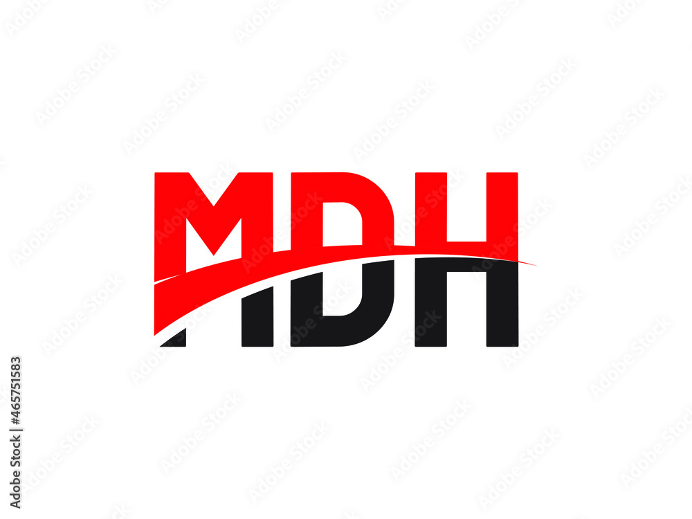MDH Letter Initial Logo Design Vector Illustration