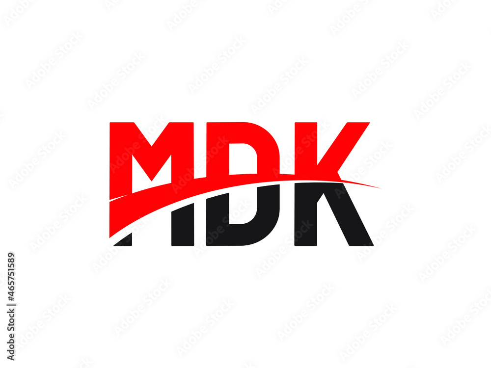 MDK Letter Initial Logo Design Vector Illustration