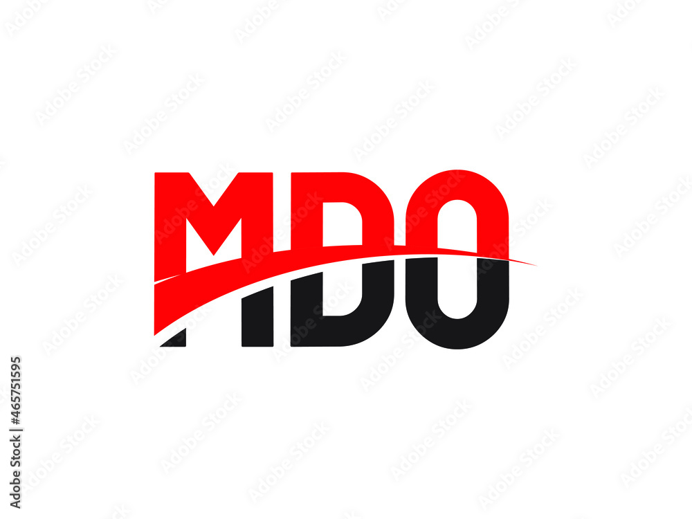MDO Letter Initial Logo Design Vector Illustration