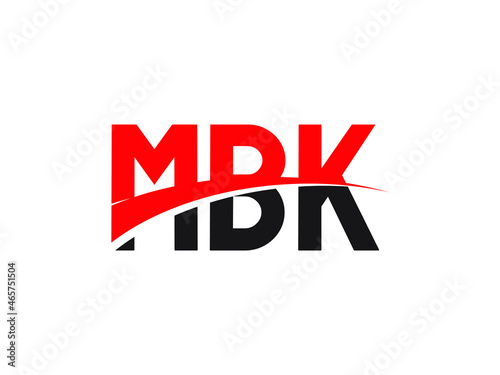 MBK Letter Initial Logo Design Vector Illustration