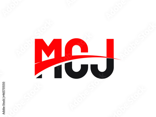 MCJ Letter Initial Logo Design Vector Illustration