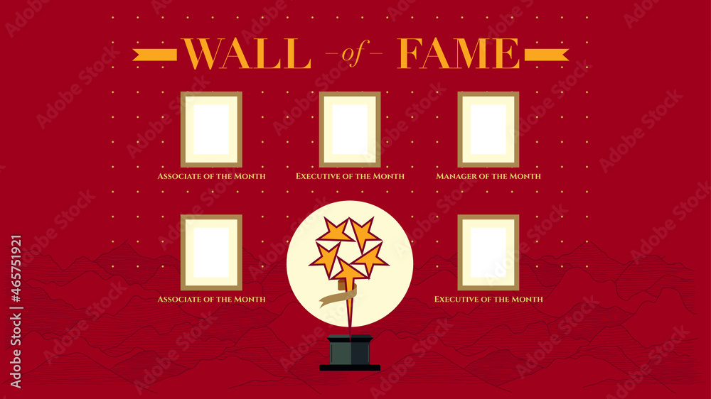 Wall of Fame A awesome red and golden background for award ceremony
