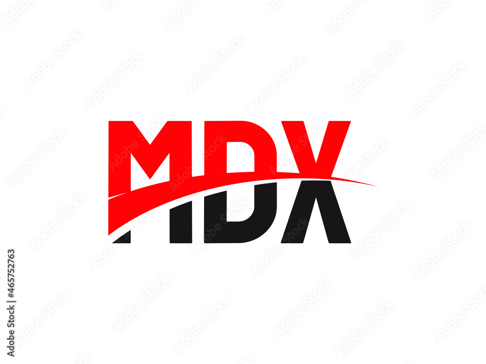 MDX Letter Initial Logo Design Vector Illustration