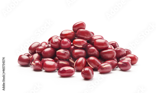 Pile of adzuki beans isolated on white background - Clipping path included