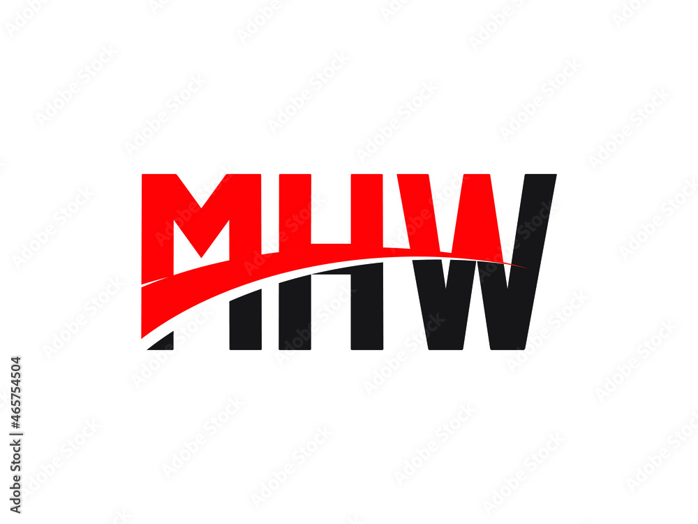 MHW Letter Initial Logo Design Vector Illustration