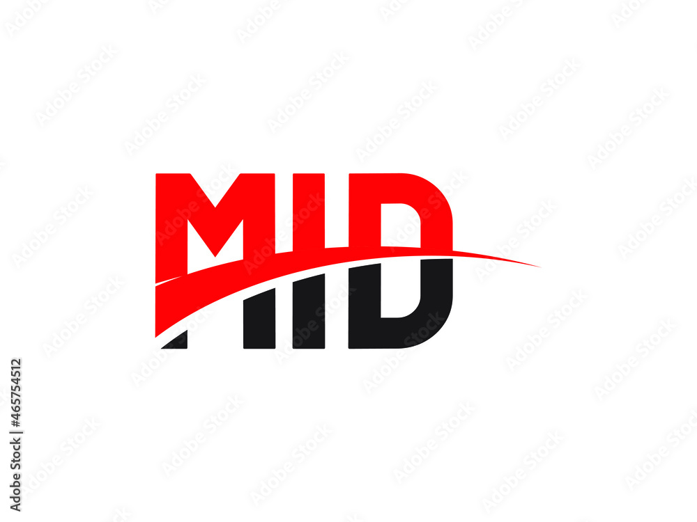 Obraz premium MID Letter Initial Logo Design Vector Illustration