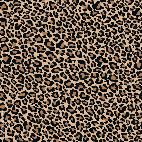 Obraz Vector background leopard pattern seamless, classic print. The skin of a wild cat.