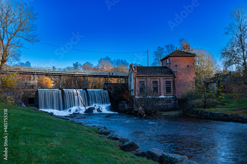 Photography river in the city, Waterfall, Frysja, Oslo, Norway