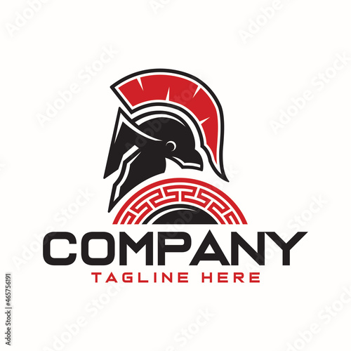 Medieval Spartan Logo design Template.