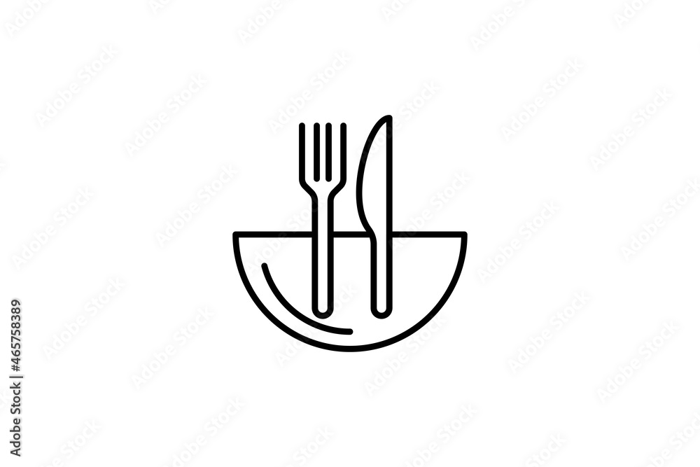 Food logo template design vector , icon illustration