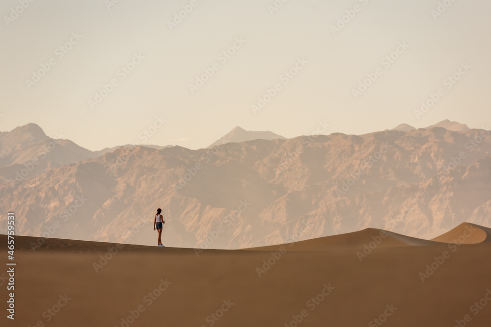 hiker in the desert