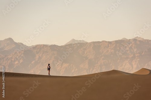 hiker in the desert