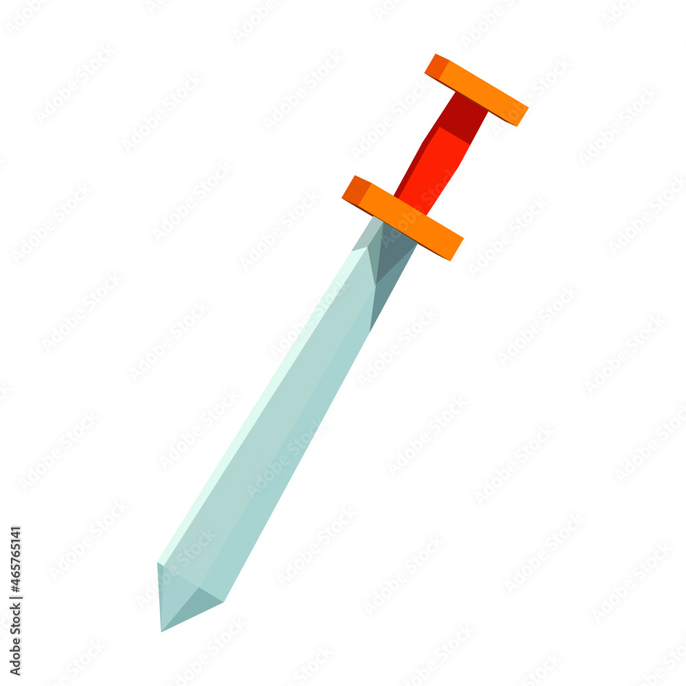 cartoon game sword, Cartoon sword for game on white background, vector illustration cartoon game sword, Cartoon sword for game on white background, vector illustration