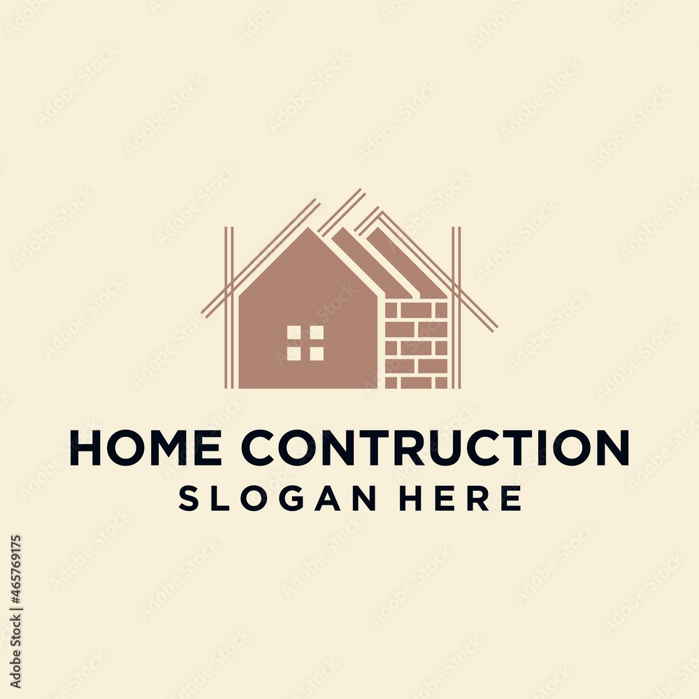 Fototapeta premium Home construction logos, modern real estate business logos, vector illustrations of creative logos for building agencies