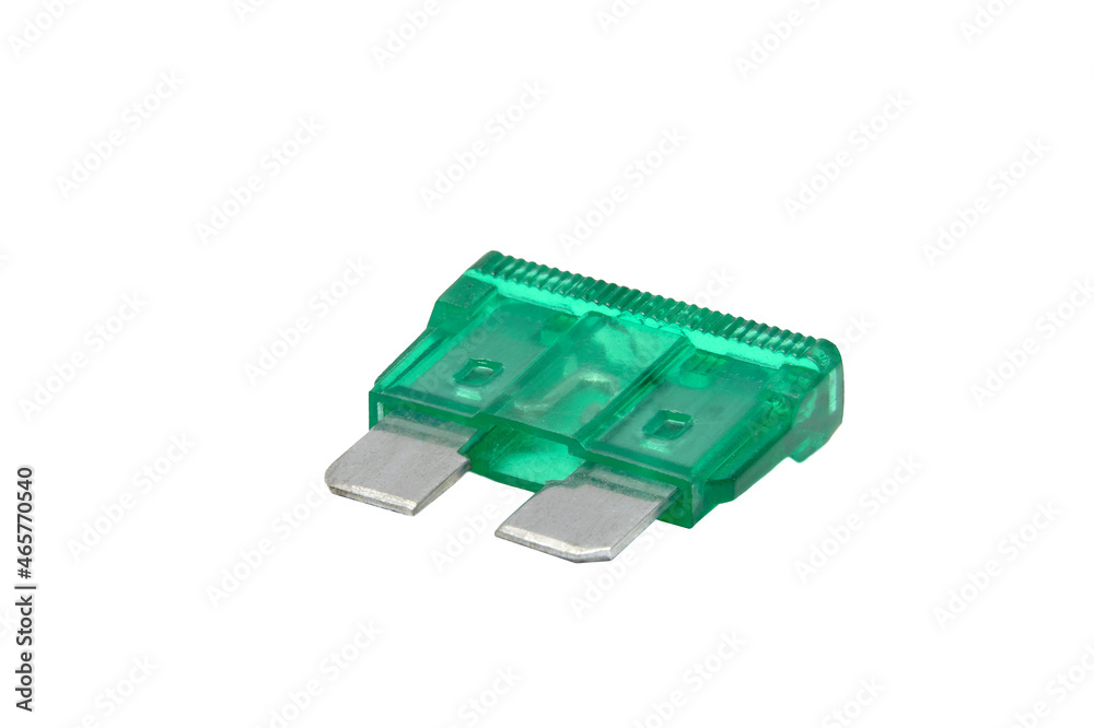 Vehicle auto blade fuse and used blade fuse. Vehicle auto blade fuse and used blade fuse.