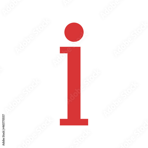 Info sign vector icon. Red symbol