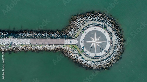 Molhe da Barra Sul em balneário Camboriú no estado de Santa Catarina Brasil