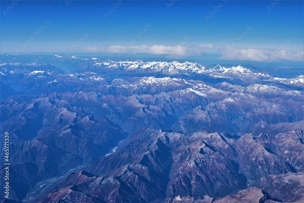 Fototapeta premium Schweizer Alpen Luftaufnahme