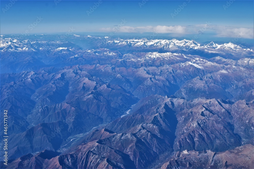 Luftaufnahme Schweizer Alpen