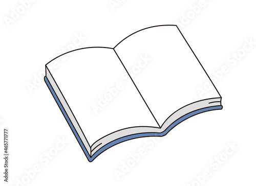 何も書かれていない開いた本
