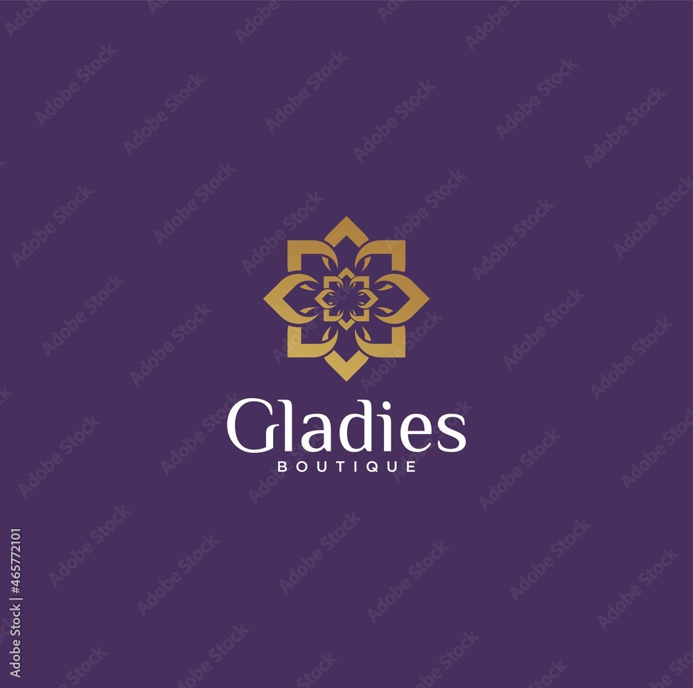 Abstract floral swirl logo icon vector design. elegant linear vector logotype symbol monogram boutique and fashion brand logo with flower concept Abstract floral swirl logo icon vector design. elegant linear vector logotype symbol monogram boutique and fashion brand logo with flower concept
