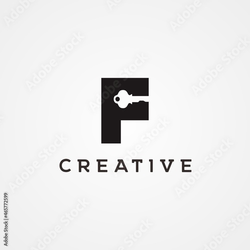 Letter G Modern Shape Logo Design Template Element with key shape