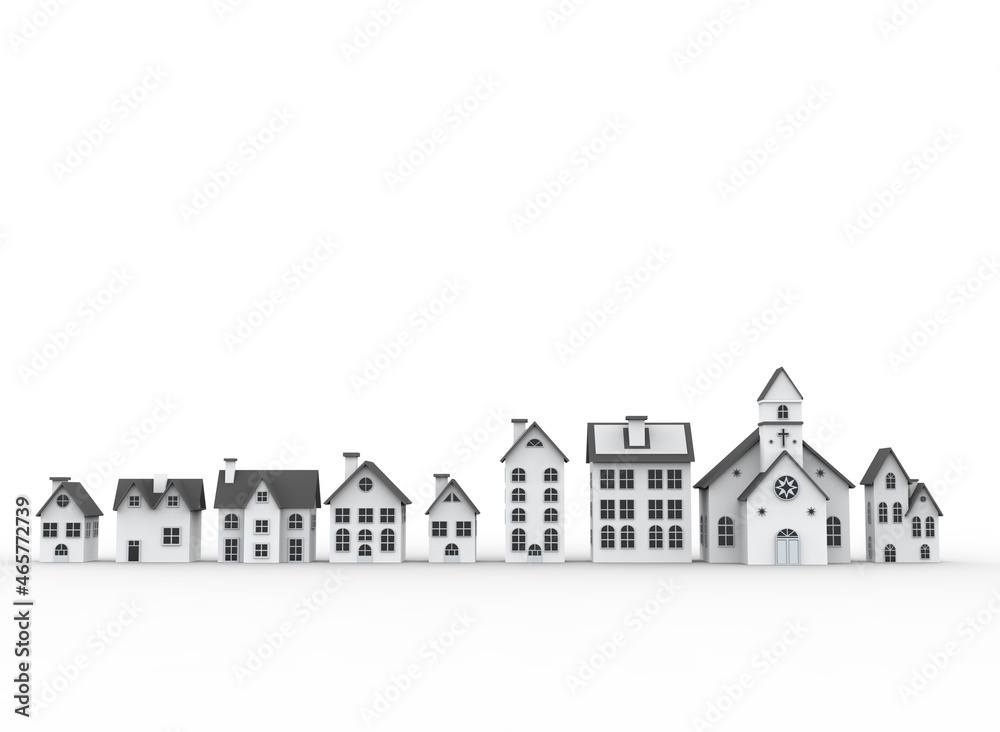 House isolated on a white background 3d-rendering