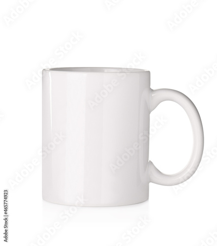 New blank ceramic mug isolated on white