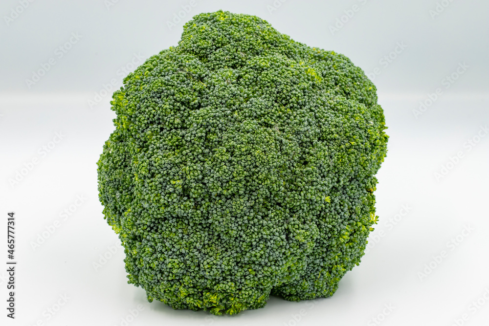 Fresh Broccoli on White Background with shadow. close up Fresh Broccoli on White Background with shadow. close up