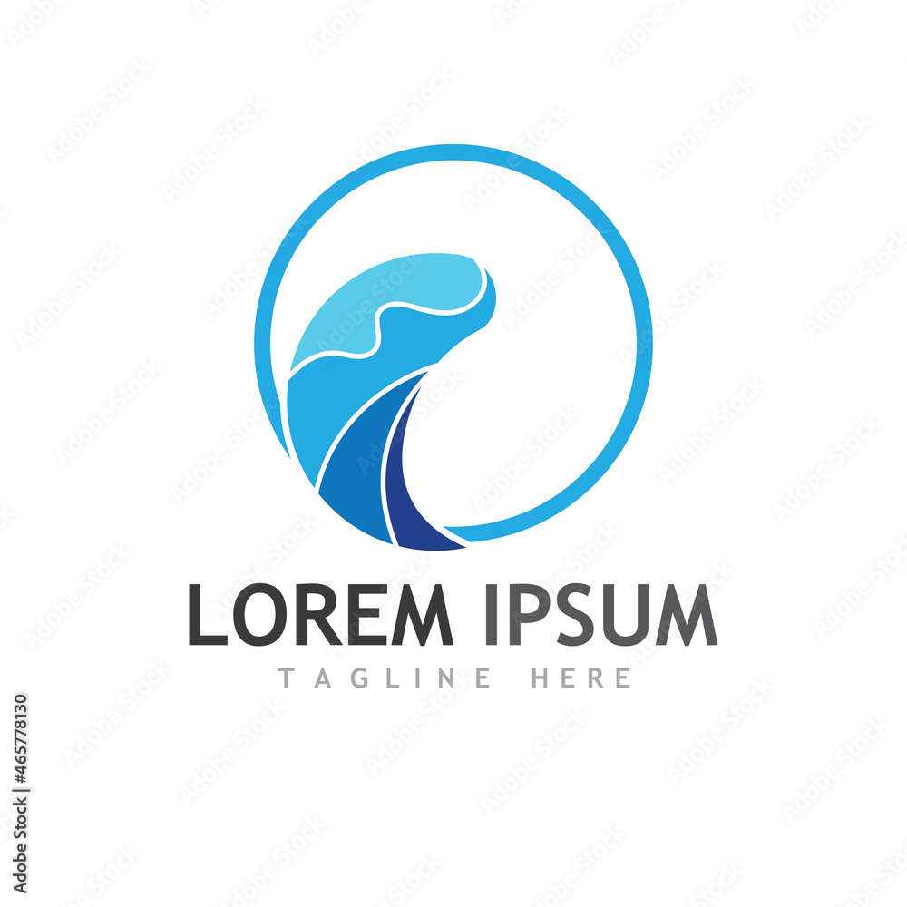 Water wave icon vector Water wave icon vector