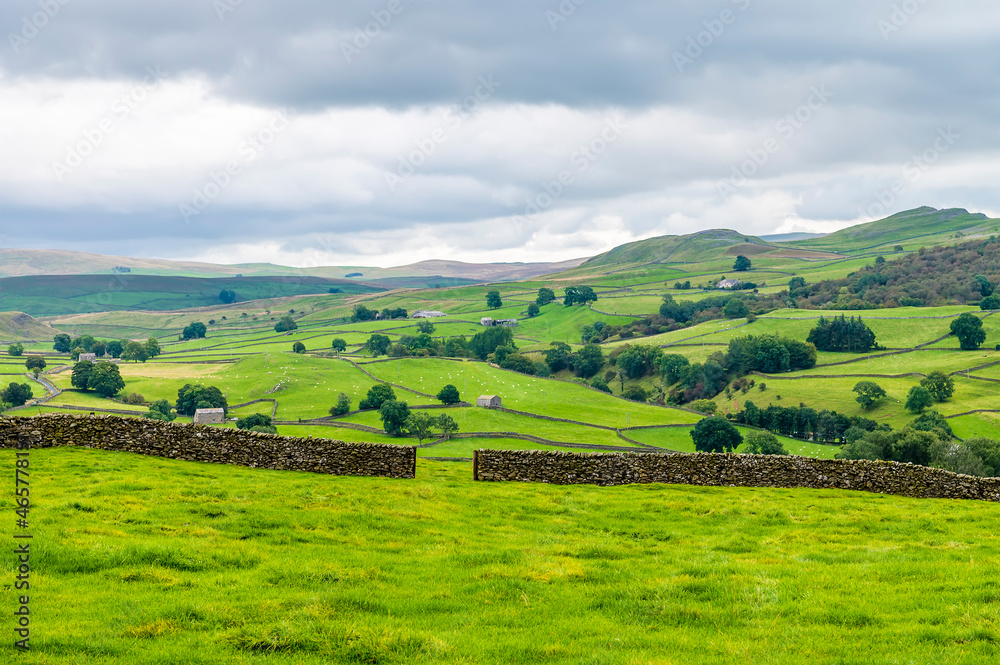 A view out across the Dales from Kirby Lonsdale, Cumbria, UK in summertime A view out across the Dales from Kirby Lonsdale, Cumbria, UK in summertime