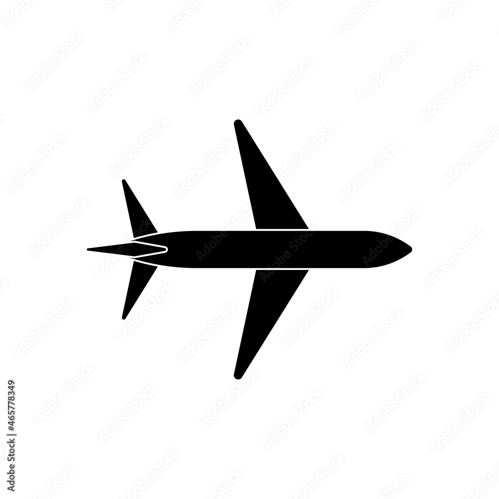 Plane icon vector. Line art plane icon for web design. Drawing element design. Vector art illustration. Transport.