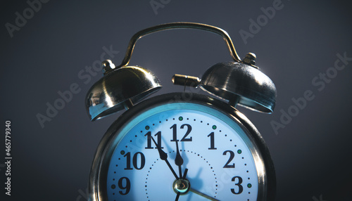 Alarm clock at night time.