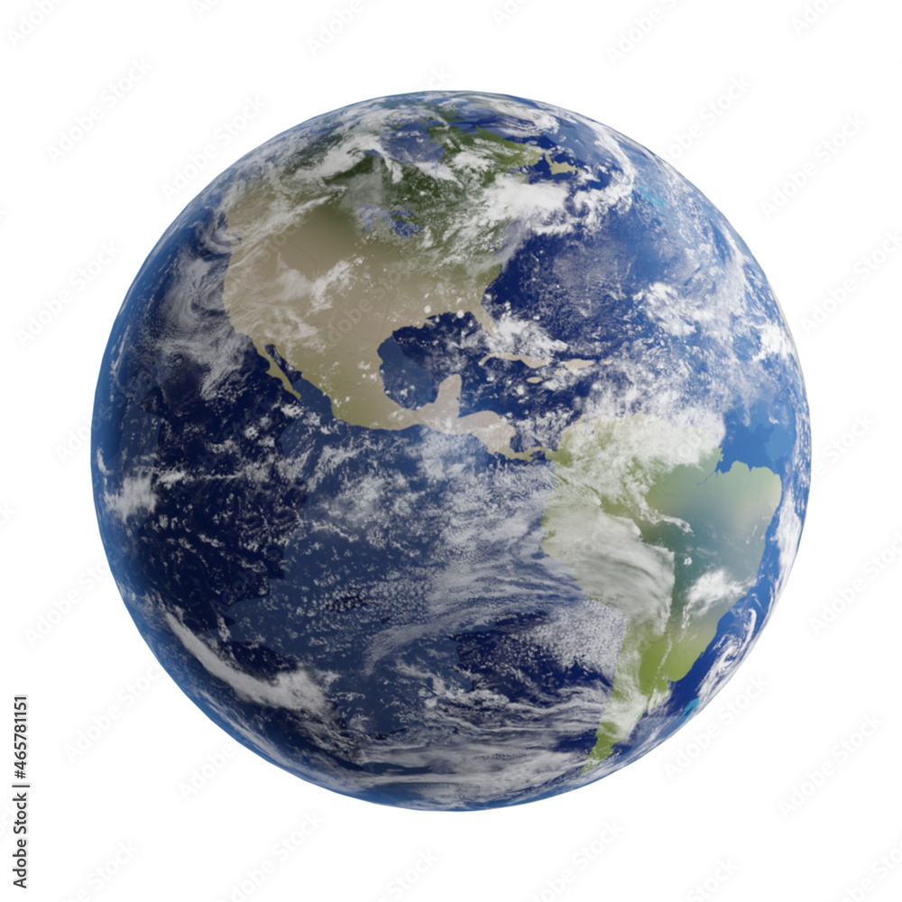 Fototapeta Illustration of planet Earth on white background