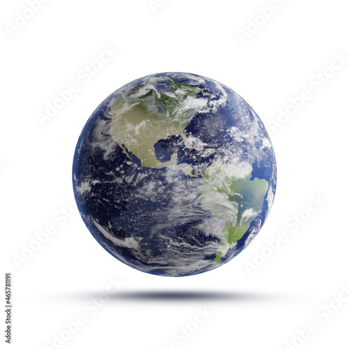 Illustration of planet Earth on white background
