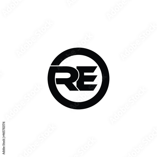 Free Download Letter RE circle logo design vector - GFXLoad