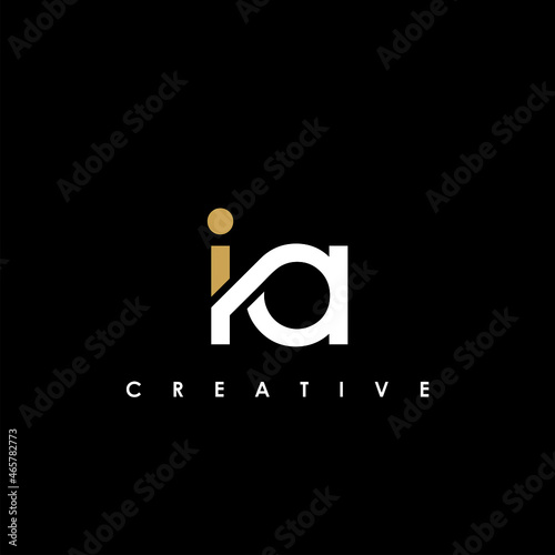 Fényképezés IA Letter Initial Logo Design Template Vector Illustration