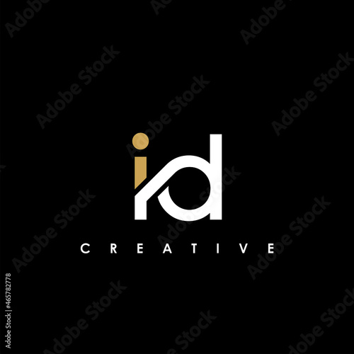 ID Letter Initial Logo Design Template Vector Illustration
