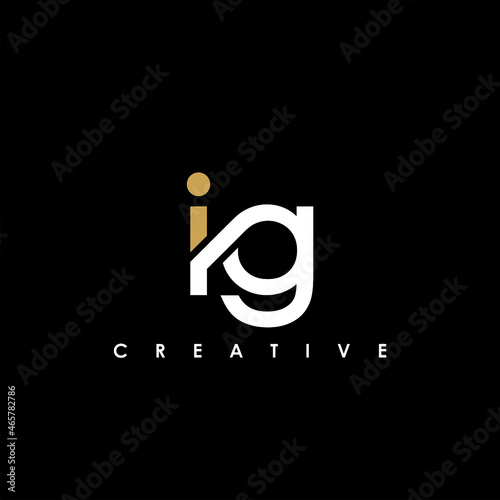 IG Letter Initial Logo Design Template Vector Illustration