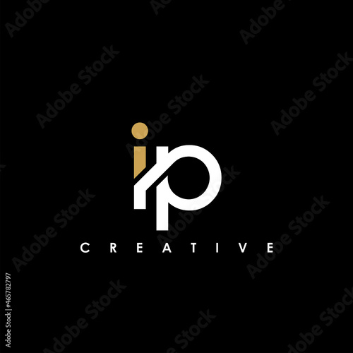 IP Letter Initial Logo Design Template Vector Illustration photo