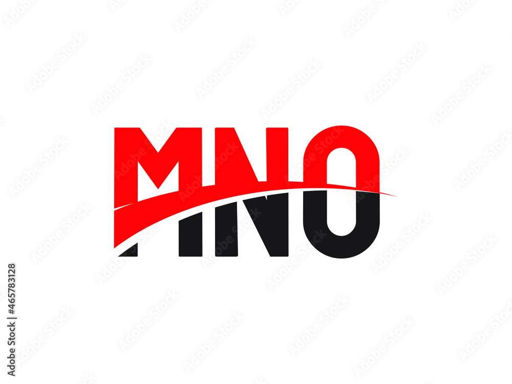 MNO Letter Initial Logo Design Vector Illustration