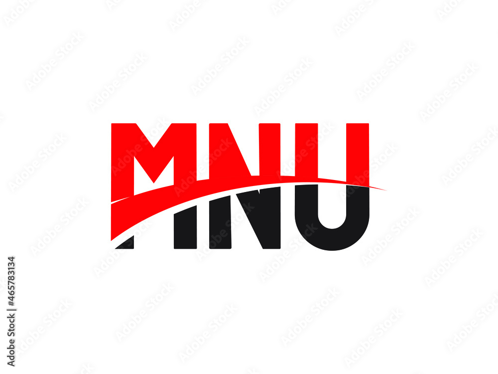 MNU Letter Initial Logo Design Vector Illustration